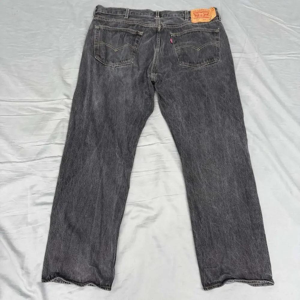 Levi's 501‎ XX Button Fly Black Denim Jeans MEN’S size 40 x 32